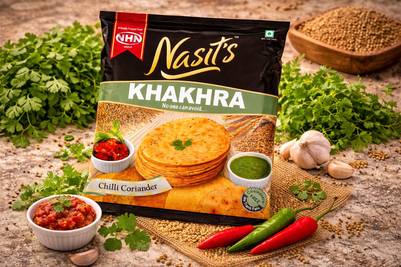 Chilli Coriander Khakhra