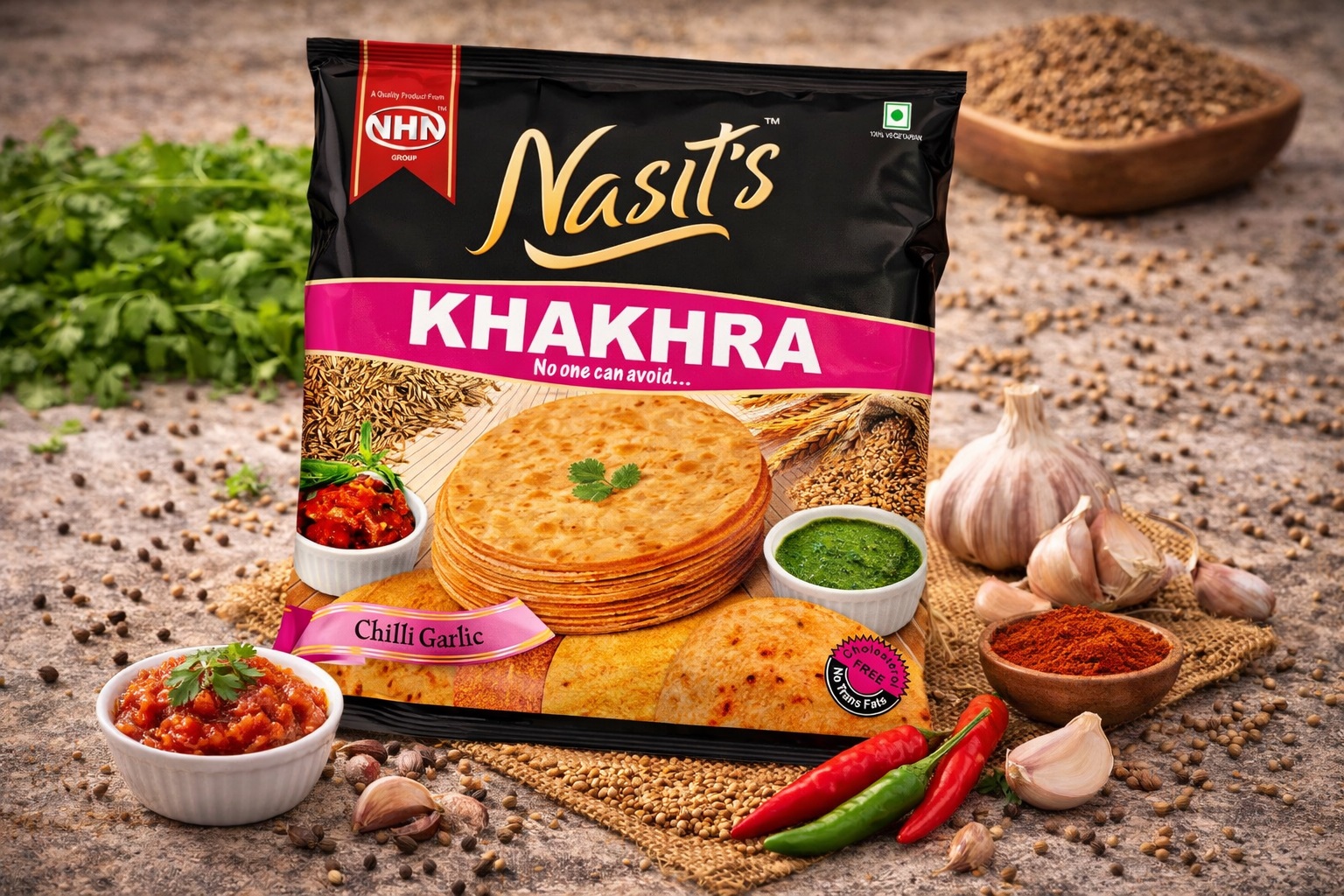 Chilli Garlic Khakhra